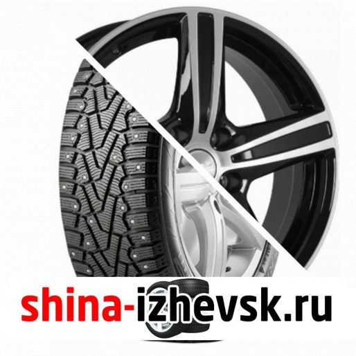 Колесо в сборе Pirelli Winter Ice Zero 225/65 R17 T 106 + СКАД Адмирал 6.5xR17 5×108 ET45 DIA67.1 Черный глянцевый с полированной лицевой поверхностью в Ижевске